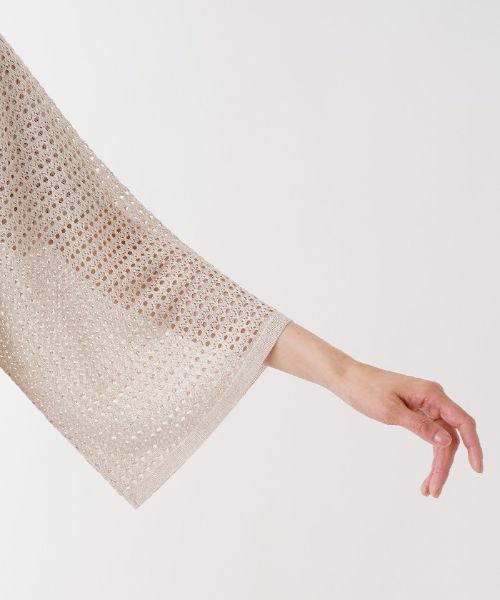 Leilian / レリアン カーディガン・ボレロ | 透かし編み7分袖トッパーカーディガン | 詳細15