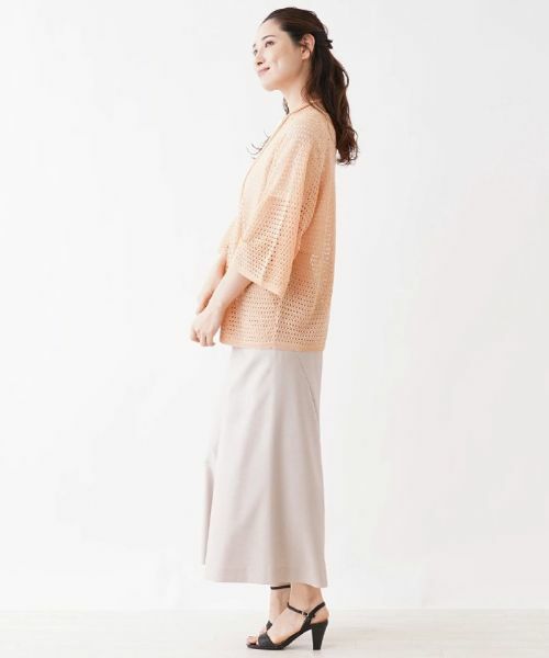 Leilian / レリアン カーディガン・ボレロ | 透かし編み7分袖トッパーカーディガン | 詳細4