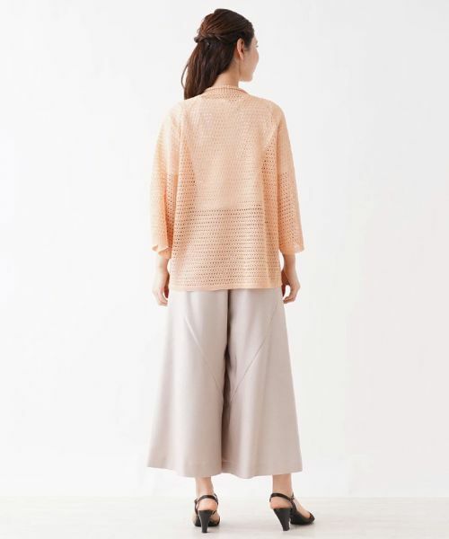 Leilian / レリアン カーディガン・ボレロ | 透かし編み7分袖トッパーカーディガン | 詳細6