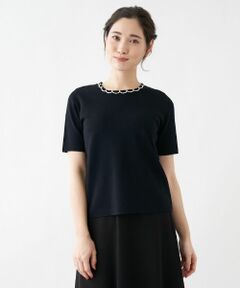 Leilian / レリアン ニット・セーター | スカラップビーズニット