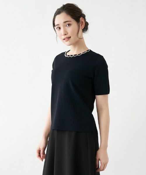 Leilian / レリアン ニット・セーター | スカラップビーズニット | 詳細6