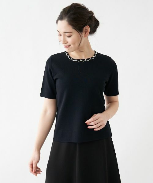 Leilian / レリアン ニット・セーター | スカラップビーズニット | 詳細7