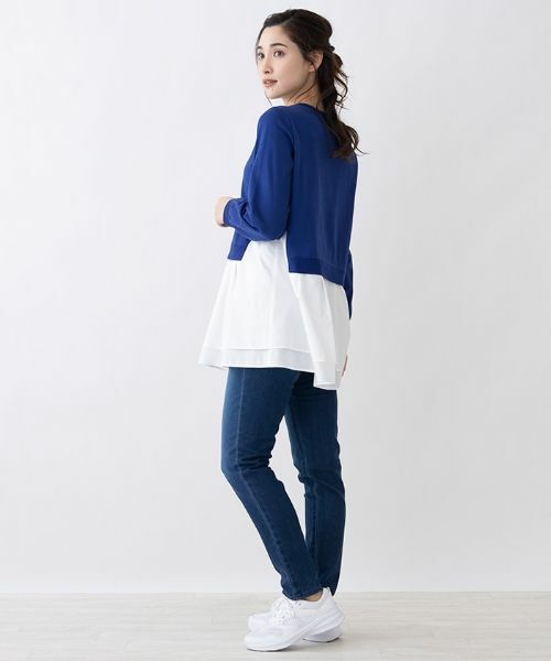 Leilian / レリアン カットソー | 重ね着風異素材トップス【MUSE BY ROCHAS Premiere】 | 詳細1