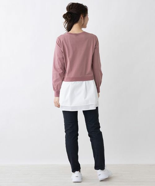 Leilian / レリアン カットソー | 重ね着風異素材トップス【MUSE BY ROCHAS Premiere】 | 詳細10