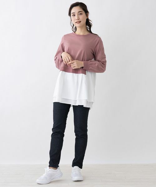 Leilian / レリアン カットソー | 重ね着風異素材トップス【MUSE BY ROCHAS Premiere】 | 詳細4