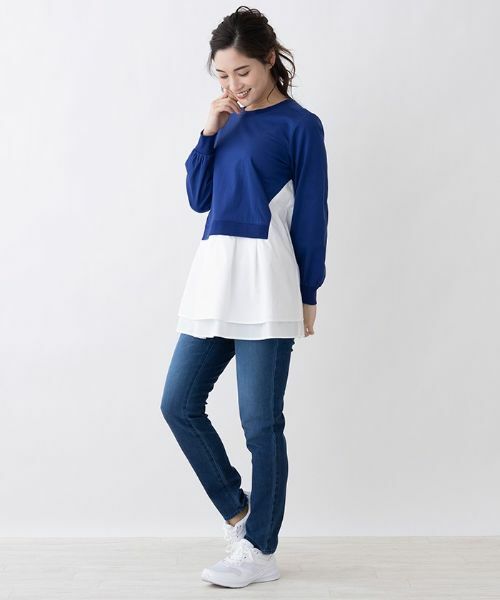 Leilian / レリアン カットソー | 重ね着風異素材トップス【MUSE BY ROCHAS Premiere】 | 詳細5