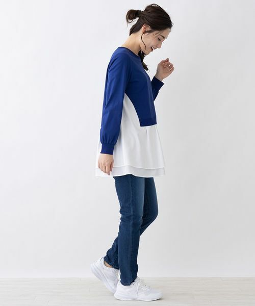 Leilian / レリアン カットソー | 重ね着風異素材トップス【MUSE BY ROCHAS Premiere】 | 詳細7