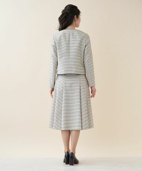 Leilian / レリアン テーラードジャケット | 【セットアップ対応商品】パイピング総柄ジャケット | 詳細4