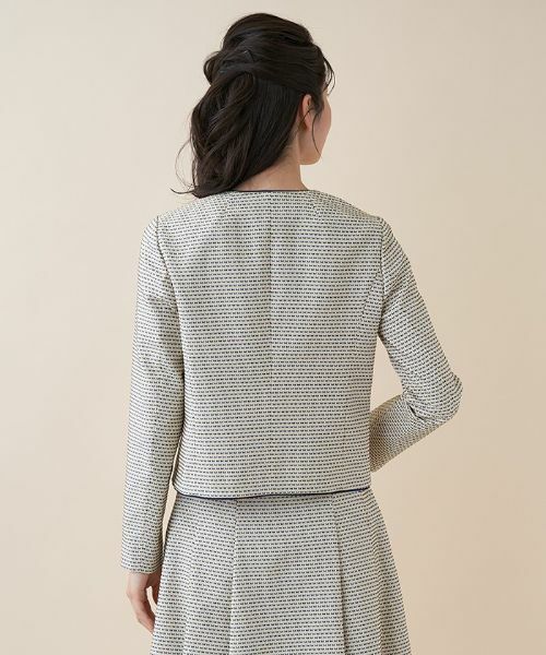 Leilian / レリアン テーラードジャケット | 【セットアップ対応商品】パイピング総柄ジャケット | 詳細6