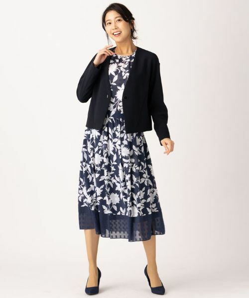 Leilian / レリアン テーラードジャケット | Vネックジャケット | 詳細1