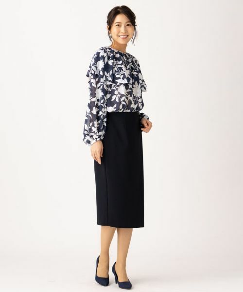 Leilian / レリアン シャツ・ブラウス | つけ襟付きカットジャカードブラウス | 詳細3