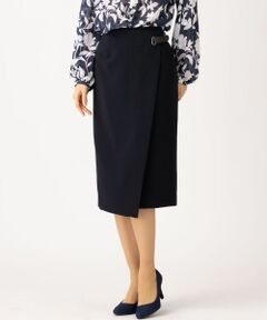 Leilian / レリアン ミニ・ひざ丈スカート | ラップ風タイトスカート