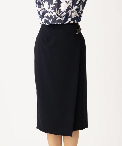 Leilian / レリアン ミニ・ひざ丈スカート | ラップ風タイトスカート | 詳細4