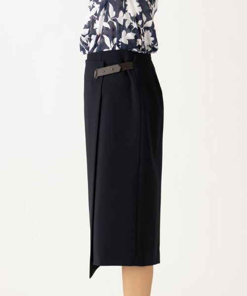 Leilian / レリアン ミニ・ひざ丈スカート | ラップ風タイトスカート | 詳細5