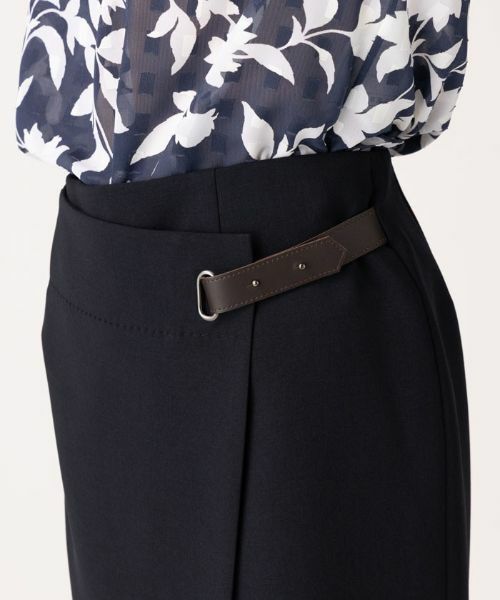 Leilian / レリアン ミニ・ひざ丈スカート | ラップ風タイトスカート | 詳細7