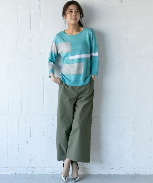 Leilian / レリアン ニット・セーター | 配色デザインニット【HAND】 | 詳細2