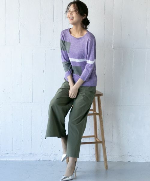 Leilian / レリアン ニット・セーター | 配色デザインニット【HAND】 | 詳細3