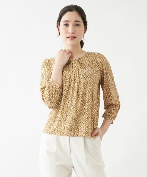 Leilian / レリアン カットソー | ジオメトリック柄７分袖カットソー【ROCHAS Premiere】 | 詳細12