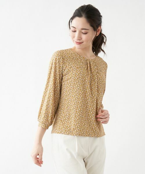 Leilian / レリアン カットソー | ジオメトリック柄７分袖カットソー【ROCHAS Premiere】 | 詳細13