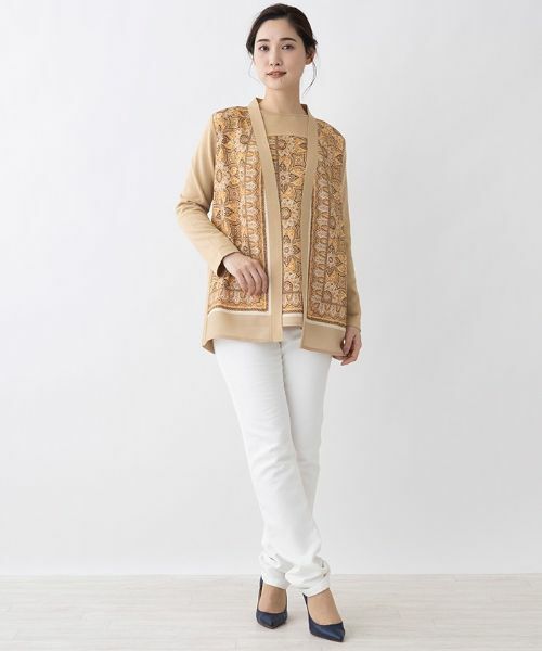 Leilian / レリアン カーディガン・ボレロ | 切替えニットカーディガン | 詳細2