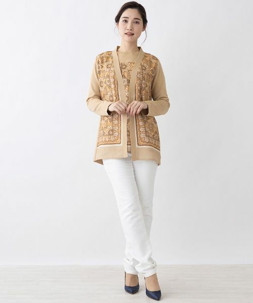 Leilian / レリアン カーディガン・ボレロ | 切替えニットカーディガン | 詳細3