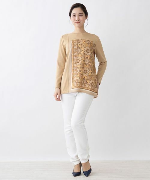 Leilian / レリアン ニット・セーター | 切替えハイゲージニットプルオーバー | 詳細3