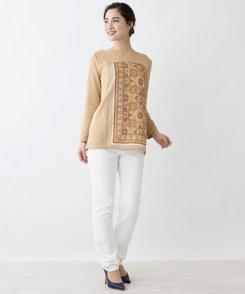 Leilian / レリアン ニット・セーター | 切替えハイゲージニットプルオーバー | 詳細4