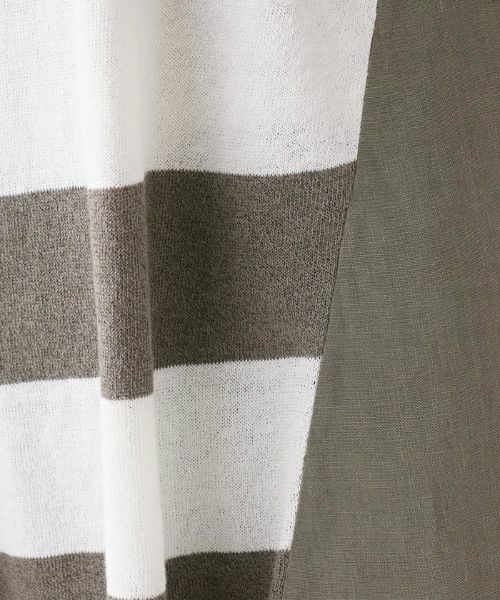 Leilian / レリアン ニット・セーター | 5分袖ボーダー切り替えニットチュニック【LE TRICOT PERUGIA】 | 詳細10