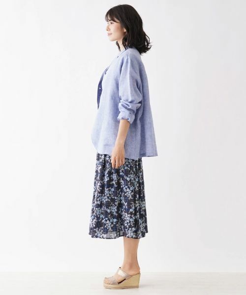 Leilian / レリアン テーラードジャケット | リネンロングジャケット | 詳細2