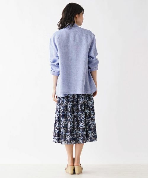 Leilian / レリアン テーラードジャケット | リネンロングジャケット | 詳細3