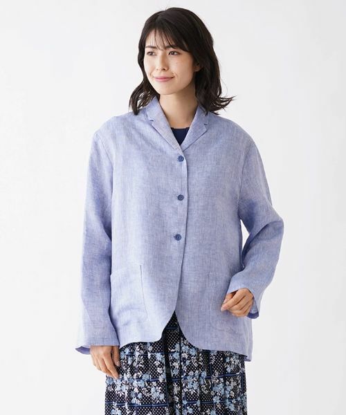 Leilian / レリアン テーラードジャケット | リネンロングジャケット | 詳細4