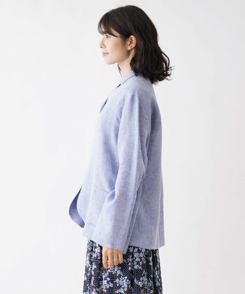 Leilian / レリアン テーラードジャケット | リネンロングジャケット | 詳細5