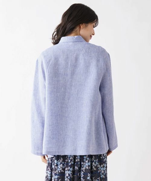 Leilian / レリアン テーラードジャケット | リネンロングジャケット | 詳細6