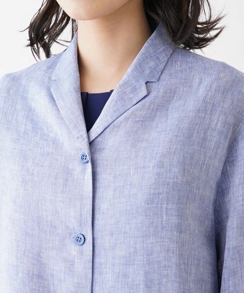 Leilian / レリアン テーラードジャケット | リネンロングジャケット | 詳細7