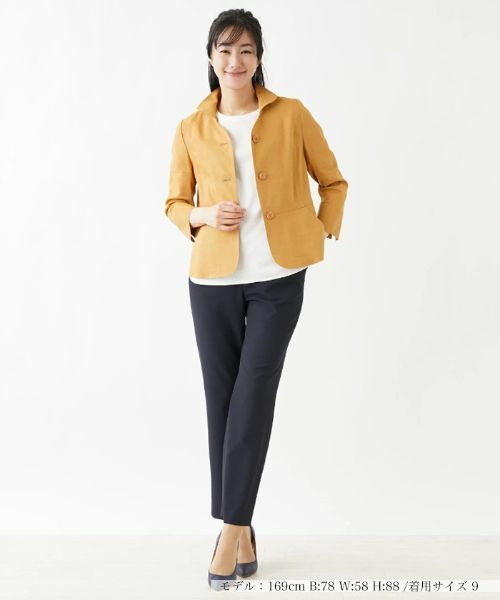 Leilian / レリアン テーラードジャケット | オープンカラ—ジャケット【ROCHAS Premiere】 | 詳細1