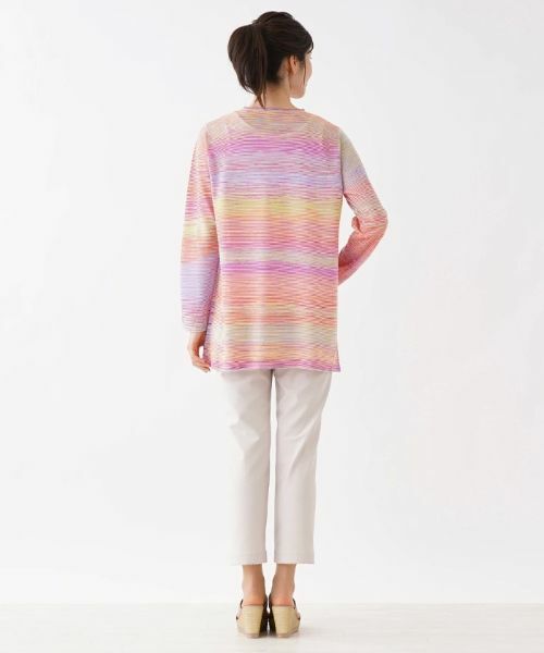 Leilian / レリアン カーディガン・ボレロ | レインボーマルチストライプ柄カーディガン【FASHION SUITE】 | 詳細3