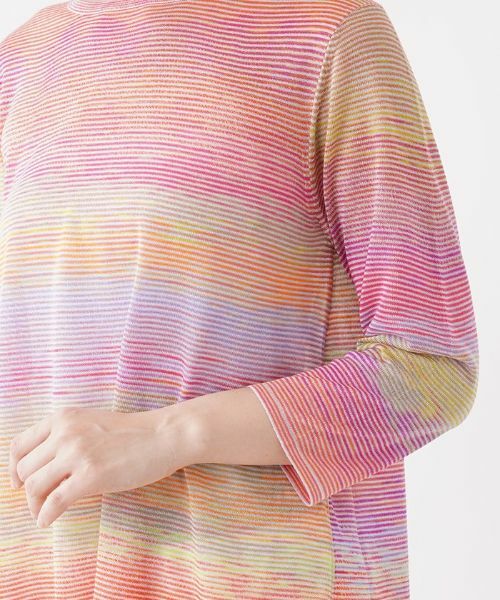 Leilian / レリアン ニット・セーター | マルチボーダーニットチュニック【FASHION SUITE】 | 詳細8