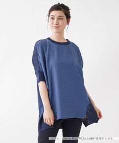 Leilian / レリアン ニット・セーター | 異素材使いドルマンスリーブプルオーバー