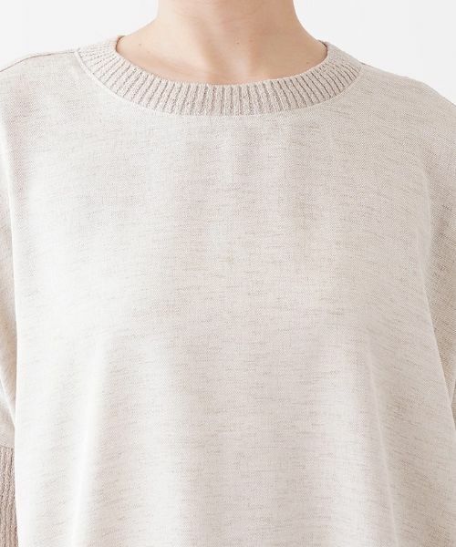 Leilian / レリアン ニット・セーター | 異素材使いドルマンスリーブプルオーバー | 詳細7