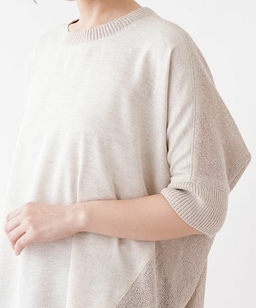 Leilian / レリアン ニット・セーター | 異素材使いドルマンスリーブプルオーバー | 詳細8