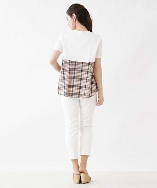 Leilian / レリアン カットソー | 異素材コンビインナー【Leilian：EZUMI】 | 詳細3