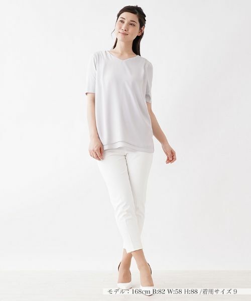 Leilian / レリアン ニット・セーター | Vネックカットソー | 詳細1