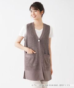 Leilian / レリアン テーラードジャケット | Vネックニットベスト