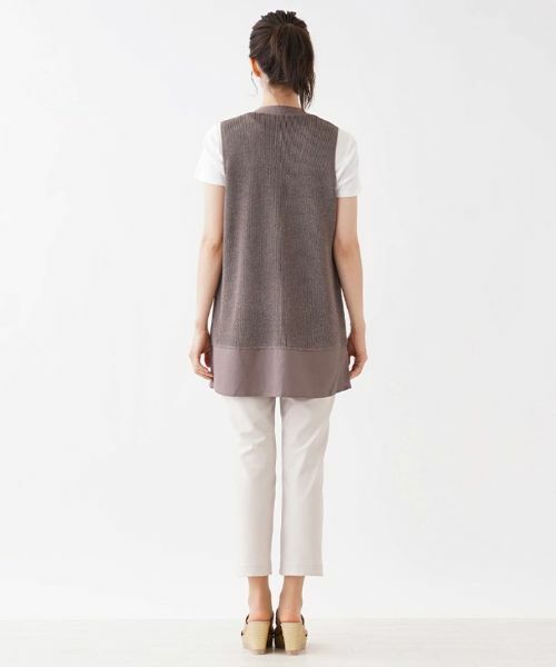 Leilian / レリアン テーラードジャケット | Vネックニットベスト | 詳細3