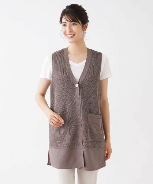 Leilian / レリアン テーラードジャケット | Vネックニットベスト | 詳細4