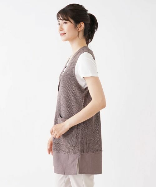 Leilian / レリアン テーラードジャケット | Vネックニットベスト | 詳細5