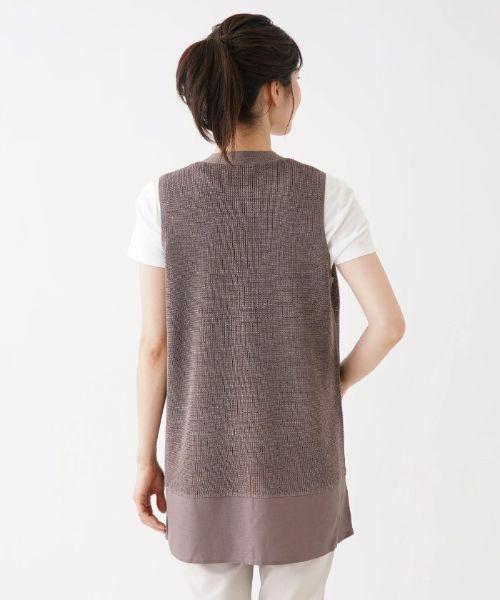 Leilian / レリアン テーラードジャケット | Vネックニットベスト | 詳細6