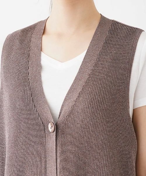 Leilian / レリアン テーラードジャケット | Vネックニットベスト | 詳細7