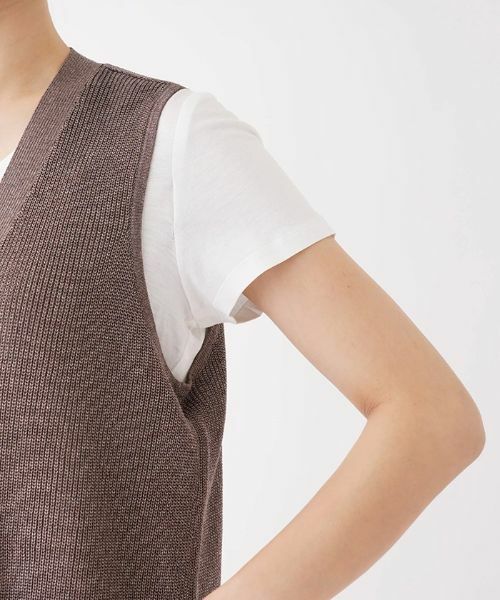 Leilian / レリアン テーラードジャケット | Vネックニットベスト | 詳細8