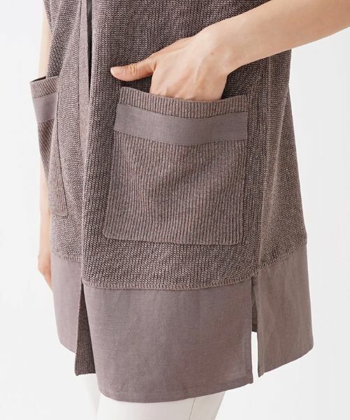 Leilian / レリアン テーラードジャケット | Vネックニットベスト | 詳細9